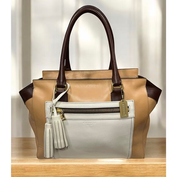 Coach 19909 Legacy Candace Color Block Leather Carryall Bag - Picture 14 of 14